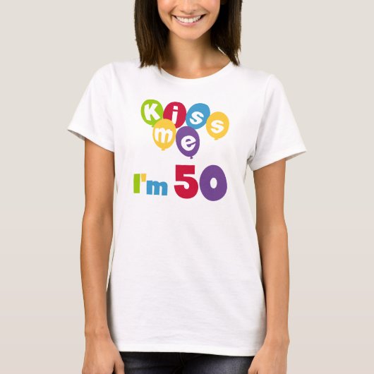 Kus me Ik ben 50 T-shirts en cadeautjes (Voorkant)