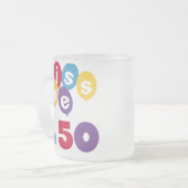 Kus me Ik ben 50 T-shirts en cadeautjes Matglas Koffiemok (Voorkant links)
