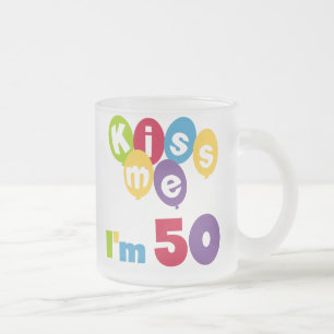 Kus me Ik ben 50 T-shirts en cadeautjes Matglas Koffiemok