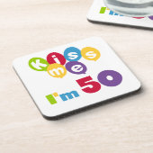 Kus me Ik ben 50 T-shirts en cadeautjes Onderzetter (Linkerzijde)