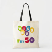 Kus me Ik ben 50 T-shirts en cadeautjes Tote Bag (Voorkant)