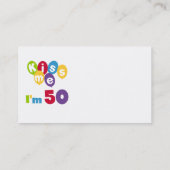 Kus me Ik ben 50 T-shirts en cadeautjes Visitekaartje (Achterkant)