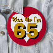 Kus me ik ben 65 ronde button 6,0 cm (In situ)