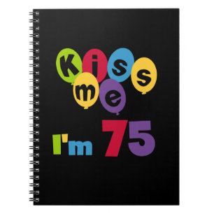 Kus me Ik ben 75 T-shirts en cadeautjes Notitieboek