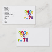 Kus me Ik ben 75 T-shirts en cadeautjes Visitekaartje (Voorkant / Achterkant)