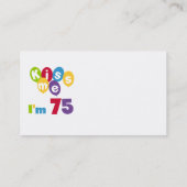 Kus me Ik ben 75 T-shirts en cadeautjes Visitekaartje (Achterkant)