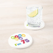 Kus me Ik ben 75 T-shirts en cadeautjes Zandsteen Onderzetter (Zijkant)