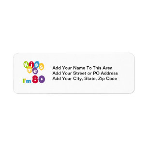 Kus me Ik ben 80 T-shirts en cadeautjes op de verj Etiket