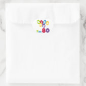 Kus me Ik ben 80 T-shirts en cadeautjes op de verj Hart Sticker (Tas)