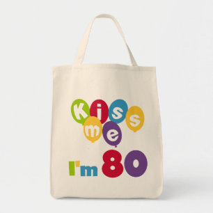 Kus me Ik ben 80 T-shirts en cadeautjes op de verj Tote Bag