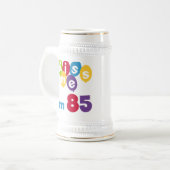 Kus me Ik ben 85 T-shirts en cadeautjes Bierpul (Voorkant links)