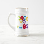 Kus me Ik ben 85 T-shirts en cadeautjes Bierpul (Links)