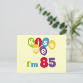 Kus me Ik ben 85 T-shirts en cadeautjes Briefkaart (Staand voorkant)
