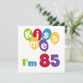 Kus me Ik ben 85 T-shirts en cadeautjes Kaart (Staand voorkant)