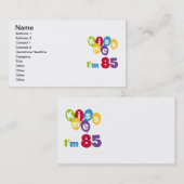 Kus me Ik ben 85 T-shirts en cadeautjes Visitekaartje (Voorkant / Achterkant)