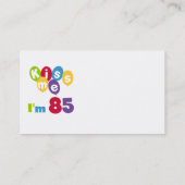 Kus me Ik ben 85 T-shirts en cadeautjes Visitekaartje (Achterkant)