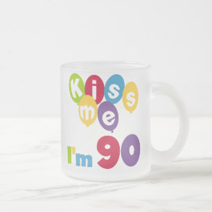 Kus me Ik ben 90 T-shirts en cadeautjes. Matglas Koffiemok