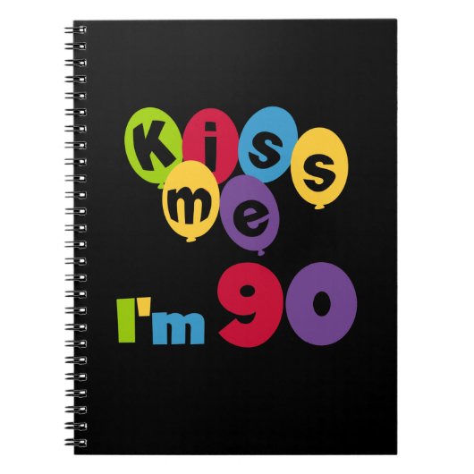 Kus me Ik ben 90 T-shirts en cadeautjes. Notitieboek (Voorkant)