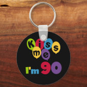 Kus me Ik ben 90 T-shirts en cadeautjes. Sleutelhanger (Voorkant)