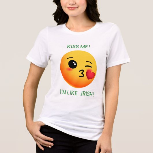 KUS ME! IK BEN ALS... IERS! St. Patrick's Day Tri-Blend Shirt (Voorkant)