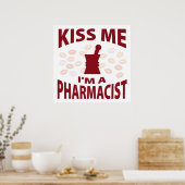 Kus Me Ik ben apotheker Poster (Keuken)