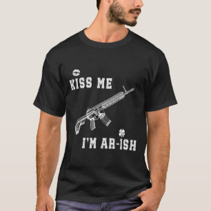 Kus Me Ik Ben Ar-is St Patricks Dag Ierse Schutter T-shirt