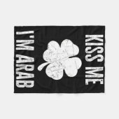 Kus Me Ik Ben Arab T-shirt Funny Ierse St. Patrick Fleece Deken (Voorkant (Horizontaal))