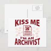 Kus me Ik ben archivist Briefkaart (Voorkant / Achterkant)