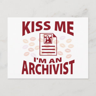 Kus me Ik ben archivist Briefkaart