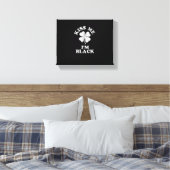 Kus me Ik ben Black T-Shirt Canvas Afdruk (Insitu (Slaapkamer))