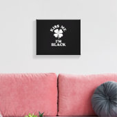 Kus me Ik ben Black T-Shirt Canvas Afdruk (Insitu (Woonkamer))