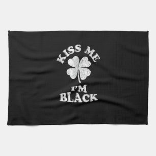 Kus me Ik ben Black T-Shirt Theedoek