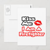 Kus me...ik ben brandweerman briefkaart (Voorkant / Achterkant)