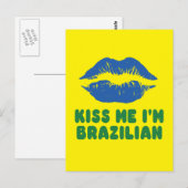 Kus me ik ben Braziliaanse lippen Briefkaart (Voorkant / Achterkant)