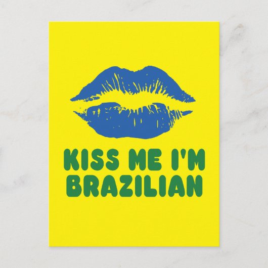 Kus me ik ben Braziliaanse lippen Briefkaart (Voorkant)
