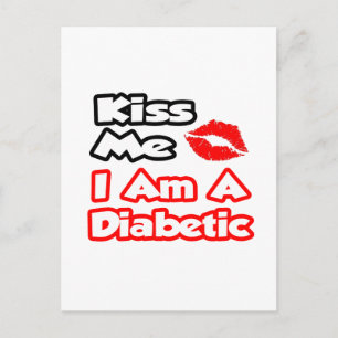 Kus me...ik ben diabeticus briefkaart