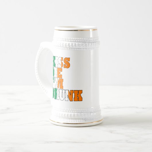 Kus me Ik ben drink St Pats Bierpul (Voorkant links)