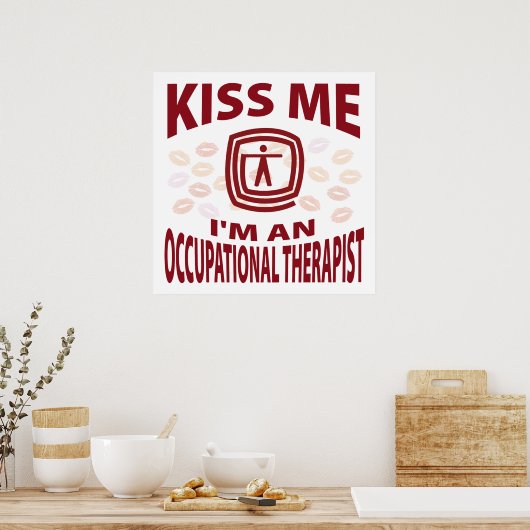 Kus me Ik ben een beroepsethapist. Poster (Keuken)