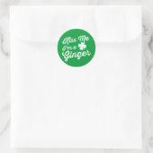Kus me, ik ben een gember! ronde sticker (Tas)
