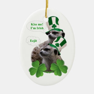 Kus me Ik ben een Iers meerkeukenontwerp Keramisch Ornament