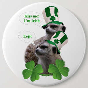 Kus me Ik ben een Iers meerkeukenontwerp Ronde Button 6,0 Cm