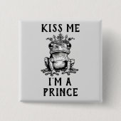 Kus me Ik ben een prins Button (Voorkant)