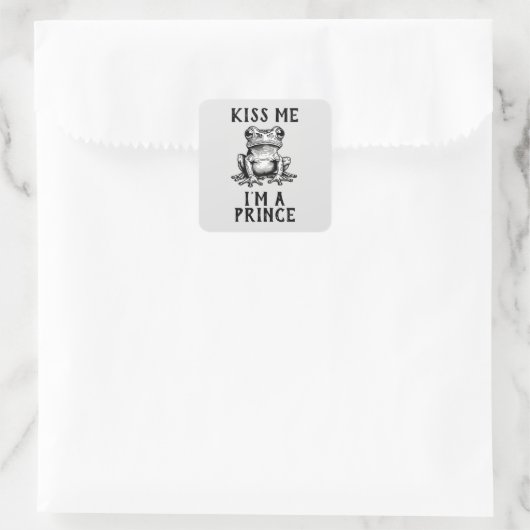 Kus me Ik ben een prins Sticker (Tas)