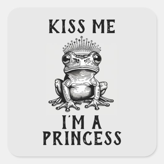 Kus me, ik ben een prinses Sticker (Voorkant)