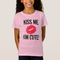 Kus me Ik ben een schattige baby-outfit lippen.