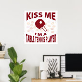 Kus me ik ben een Tennis Player Poster (Thuiskantoor)