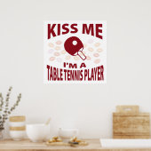 Kus me ik ben een Tennis Player Poster (Keuken)
