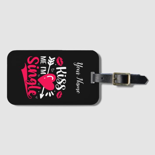 Kus me Ik ben een Valentijn. Bagagelabel (Voorkant (horizontaal))