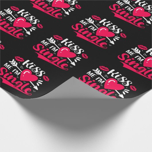 Kus me Ik ben een Valentijn. Cadeaupapier (Hoek)