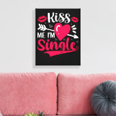 Kus me Ik ben een Valentijn. Canvas Afdruk (Insitu (Woonkamer))